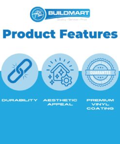 Infographic of GypMaster White Ceiling Tile features including durability, aesthetic appeal, and premium vinyl coating.