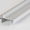 Close-up of 76mm aluminium glazing section with natural anodised finish, available in 3660mm length.