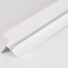 Close-up of a 15mm x 3600mm Aluminium Ceiling Transition with a white powder-coated finish, designed for seamless transitions between ceiling systems.