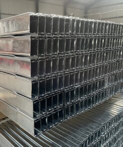 Stack of steel brandering profiles in different lengths